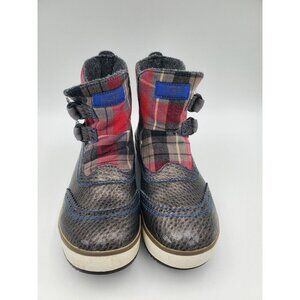 UGG Marais Plaid Waterproof Wool Lined Pull On Boots 1001797 Women's Size 8 WARM